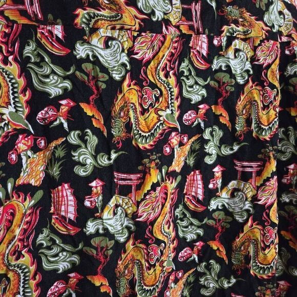 Pineapple Connection Dragons Buttons Down Mens SZ M - Picture 5 of 5